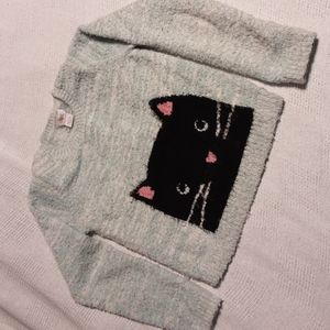 ⭐ Circo Girl's Fuzzy, Cat sweater. Size 7-8